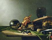 HONDECOETER, Gillis Claesz. d Stilleben mit Glaskugel oil painting reproduction